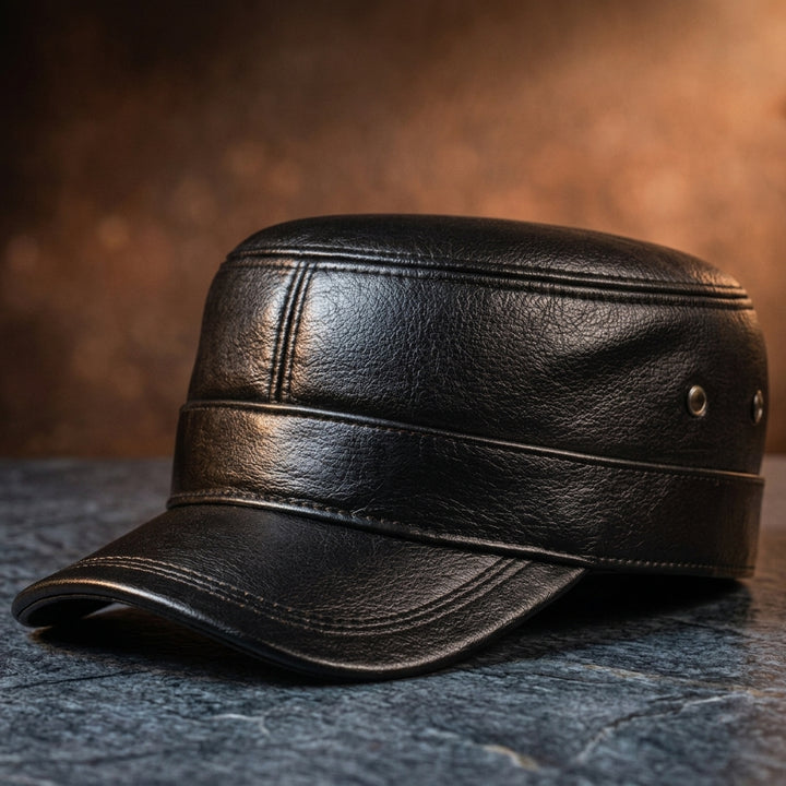 Harrington Genuine Leather Cap - black