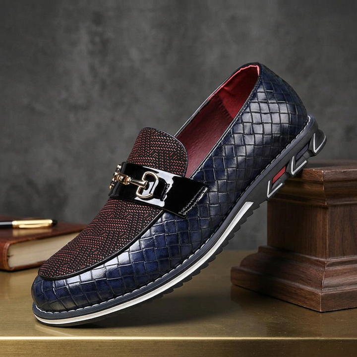 Nico Valenti Woven Loafers - red and blue