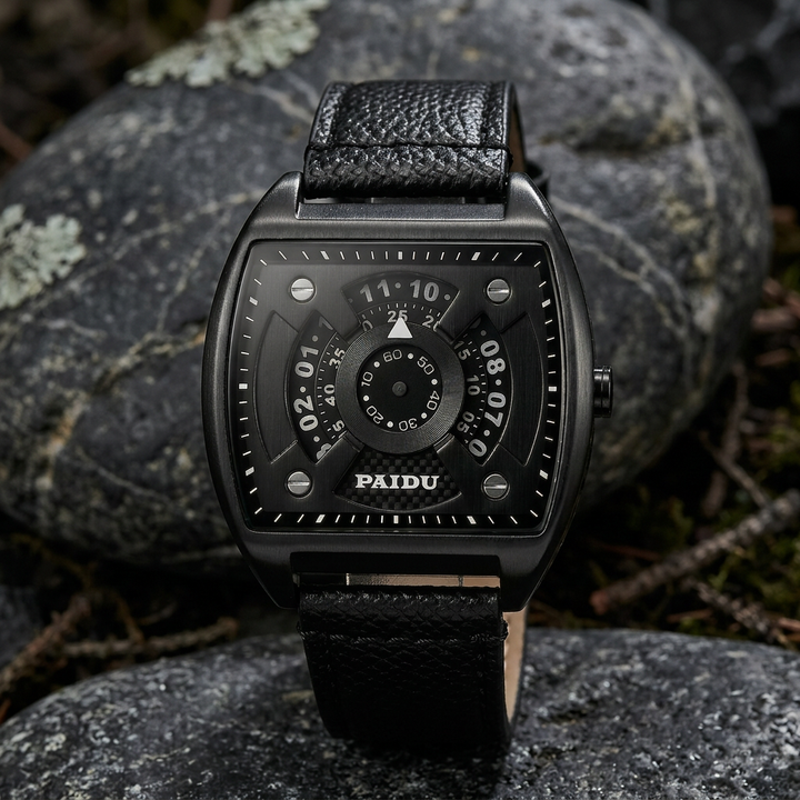 Rovigo Square Watch - Black