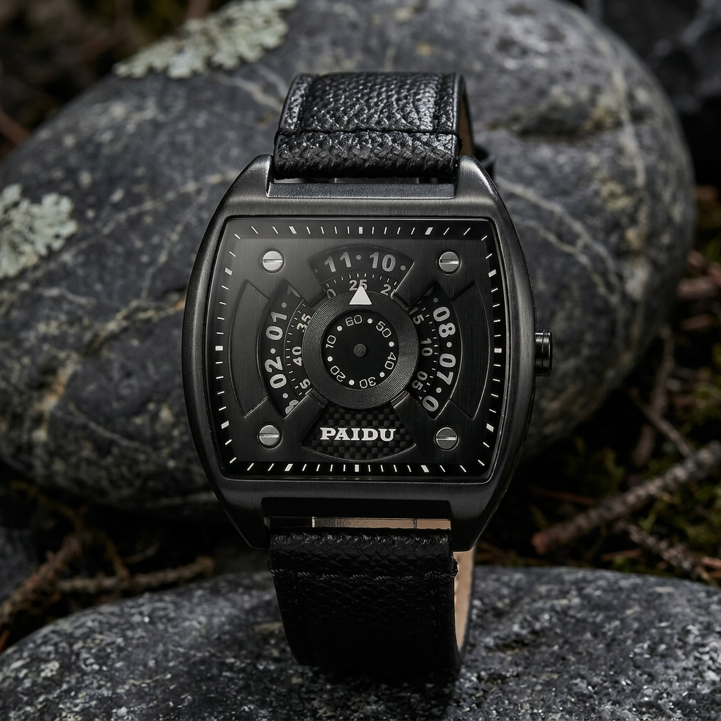 Rovigo Square Watch - black