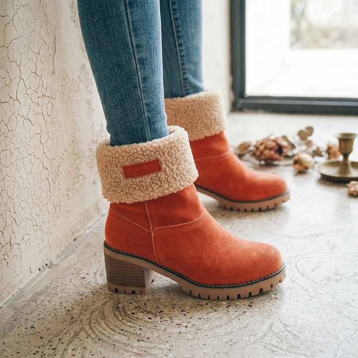 Willow Sherpa Boots - orange