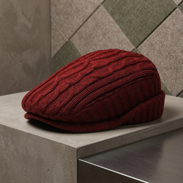 Callahan Cable-Knit Cap - red