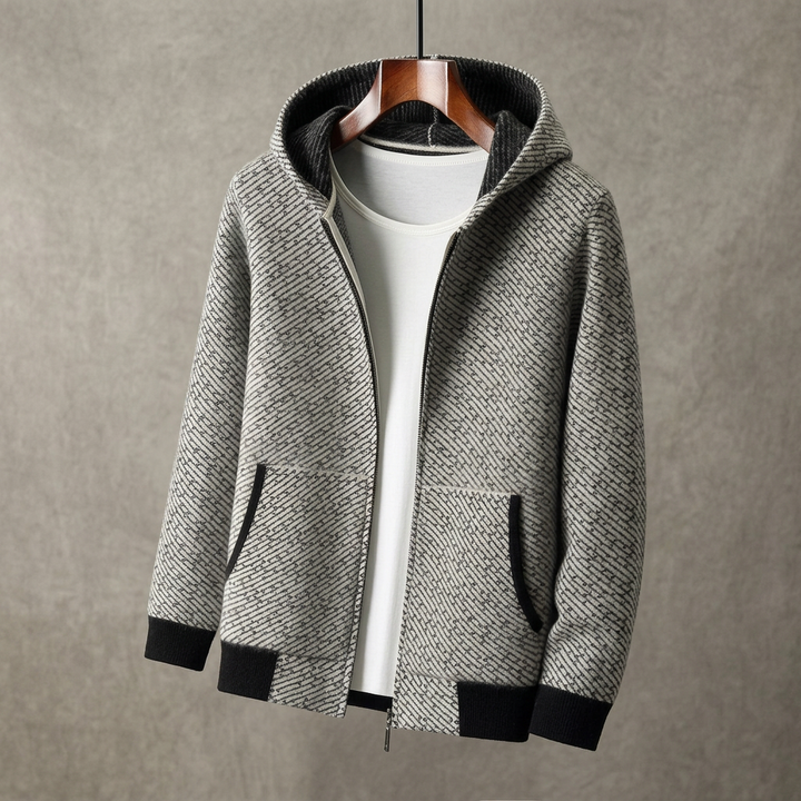 Lawrence Cashmere Zip Sweater - white