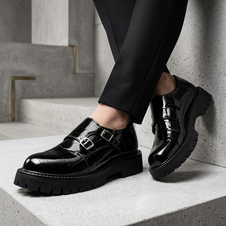Torino Genuine Leather Derbies - Black