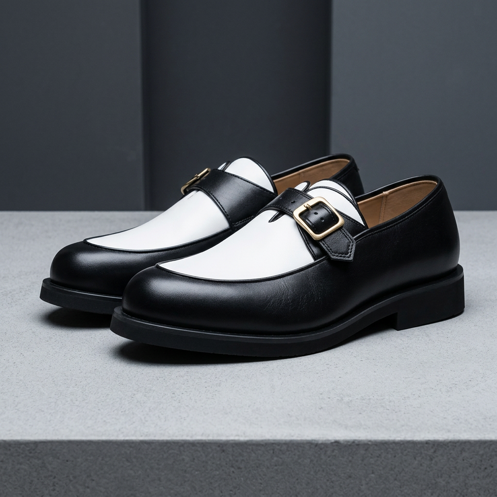 Valenno Leather Monk Straps