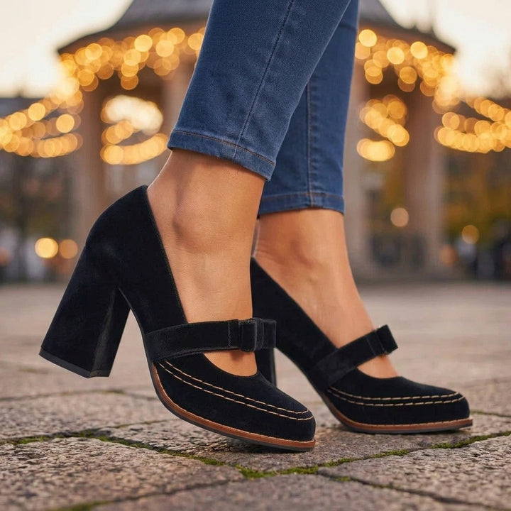 VALENTINA VELVET HEELS