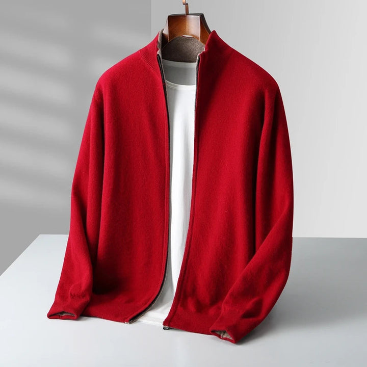 CARMANO CASHMERE CARDIGAN - red