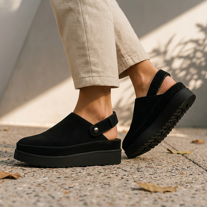 Nordic Cushioned Clogs - Black