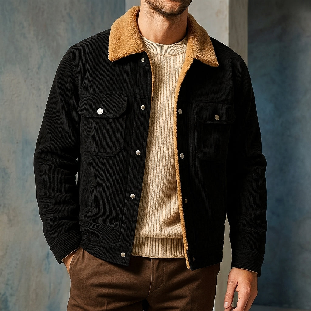 Winston Corduroy Jacket - Black
