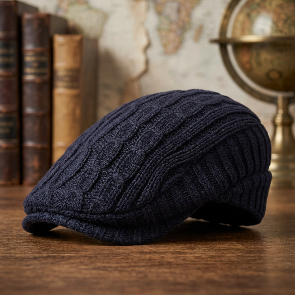 Callahan Cable-Knit Cap - dark blue