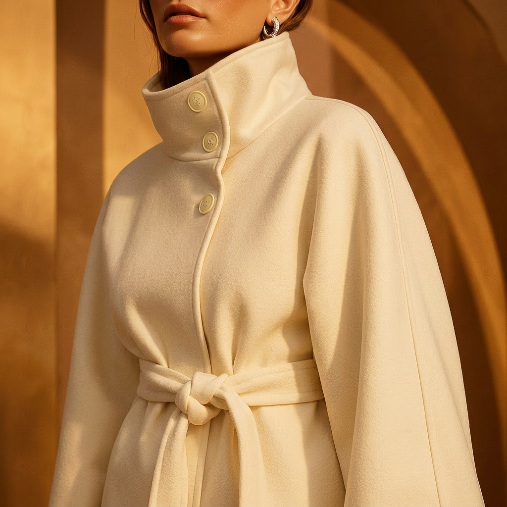 Amara Cape Coat - White
