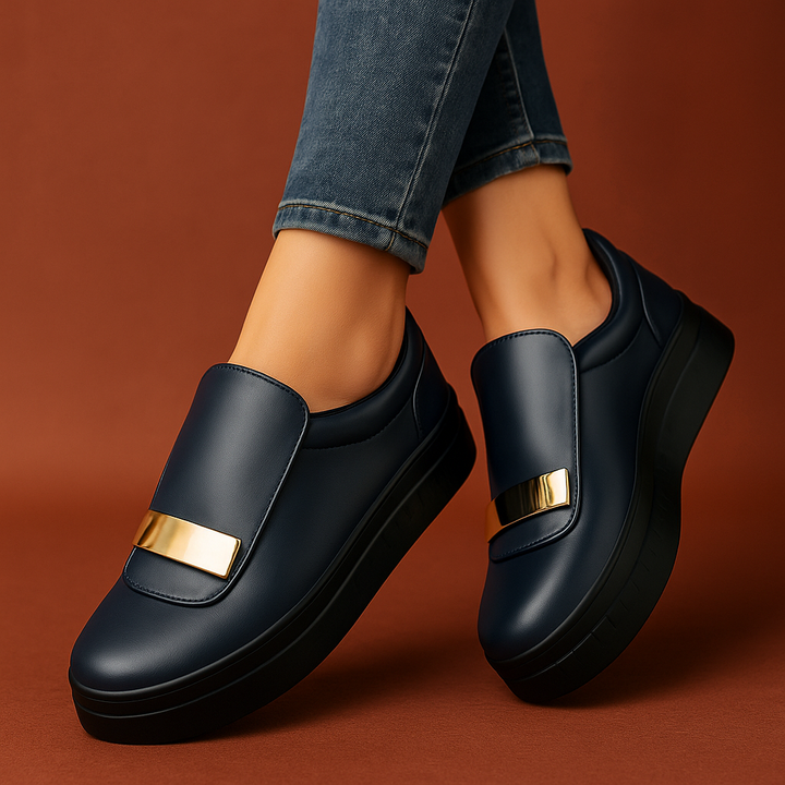 Alessia Cushioned Sneakers - dark blue