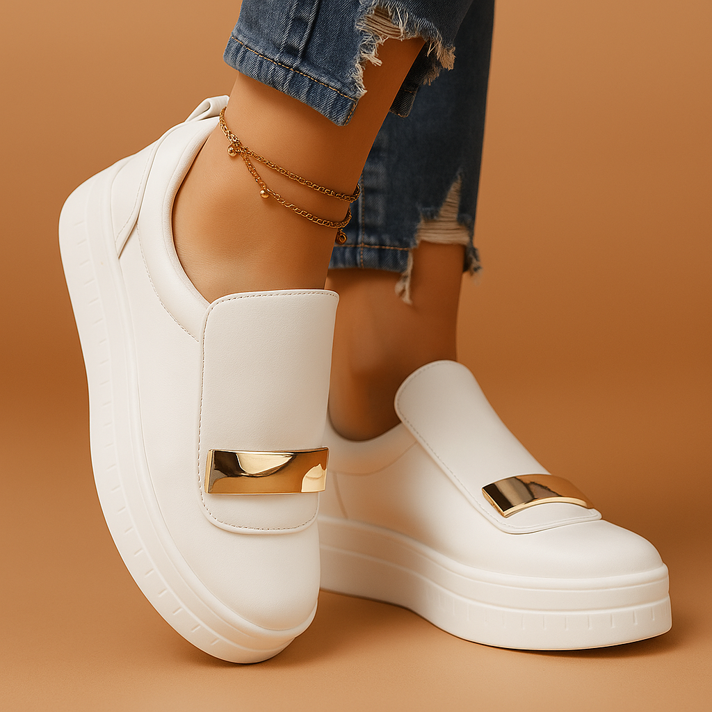Alessia Cushioned Sneakers - white