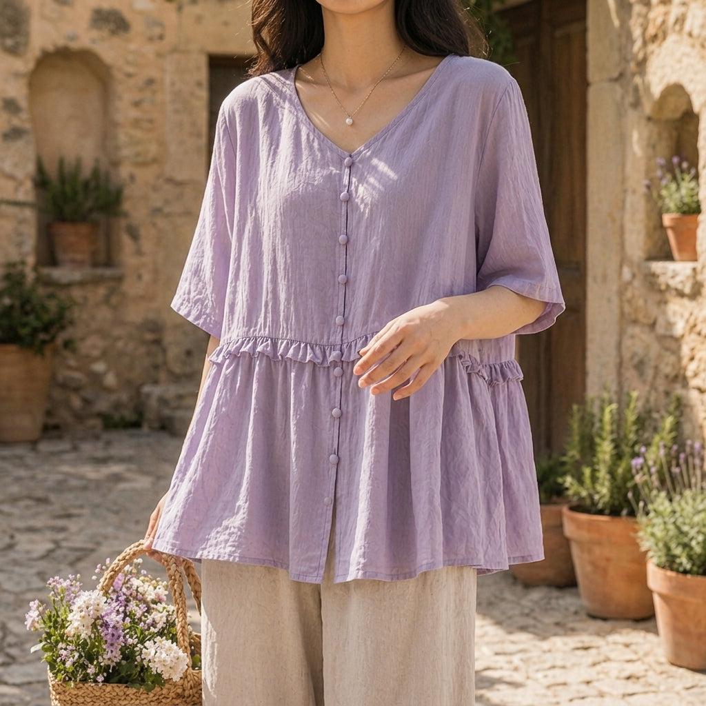 LAINEY JANE LINEN BLOUSE