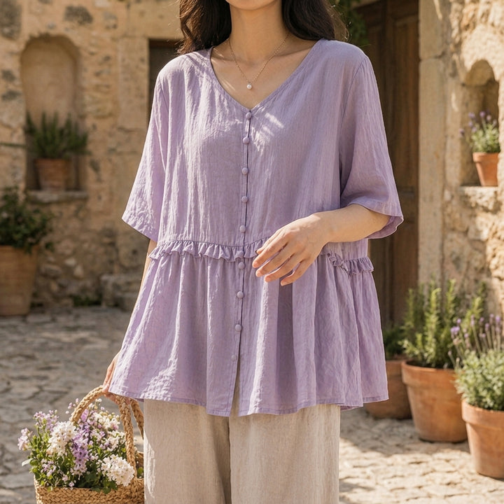 LAINEY JANE LINEN BLOUSE