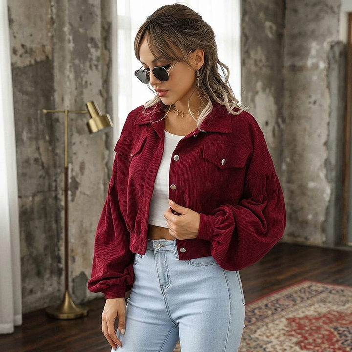ASHBOURNE CROPPED CORDUROY JACKET
