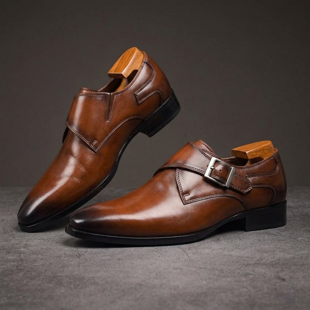 SANTORO LEATHER MONK STRAP
