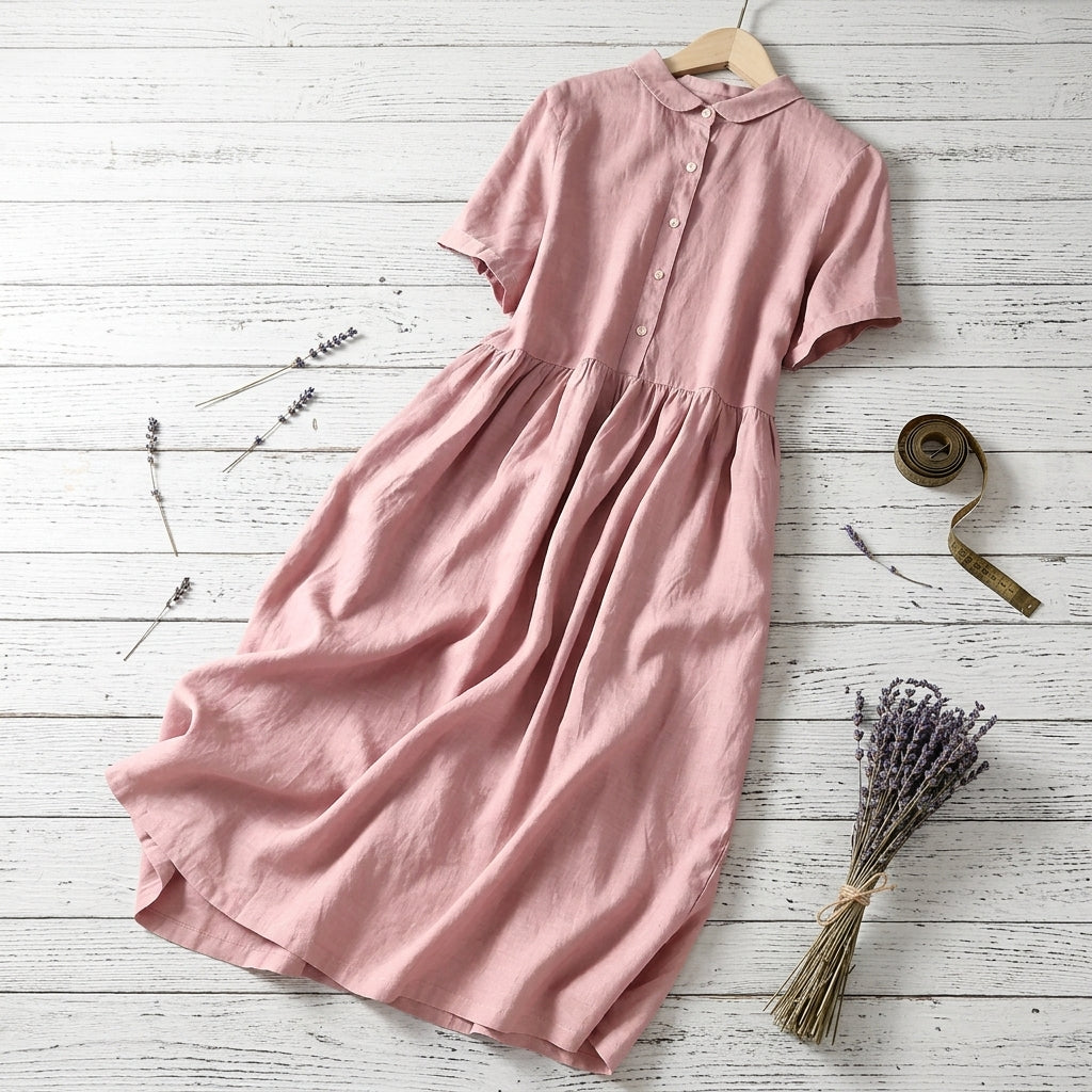 LYLA BELLE LINEN DRESS - White Breeze