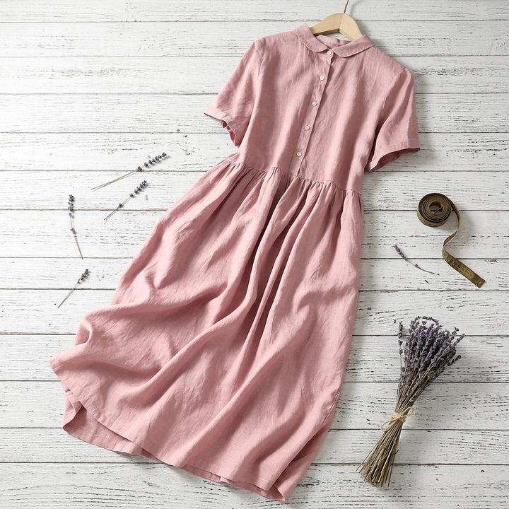 LYLA BELLE LINEN DRESS - White Breeze