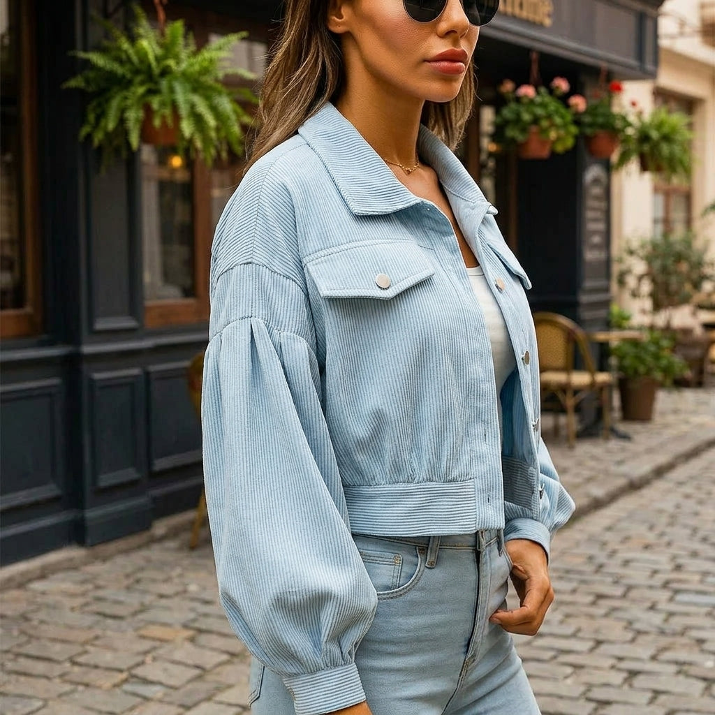 ASHBOURNE CROPPED CORDUROY JACKET