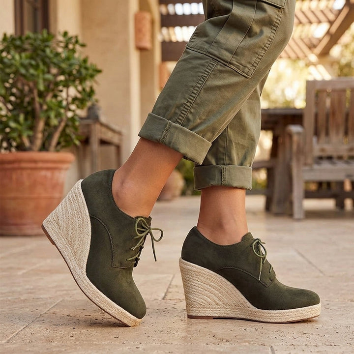 MARA PLATFORM WEDGES - Olive