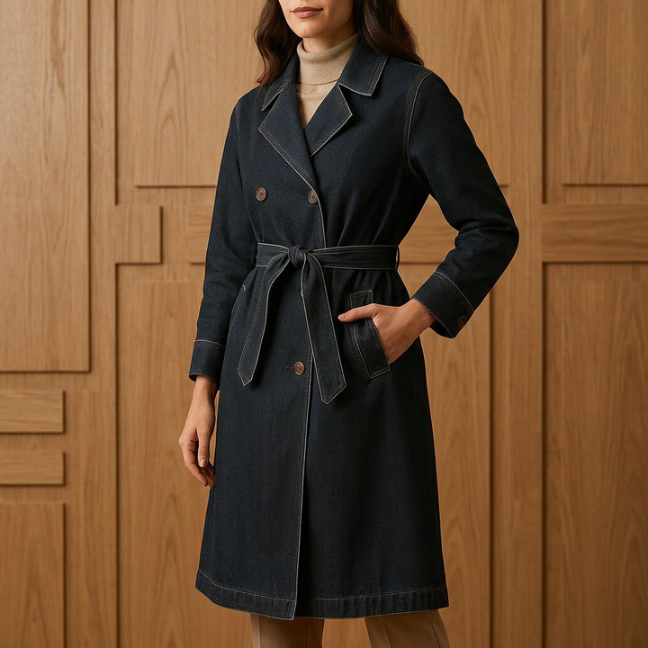 Amara Denim Trench Coat