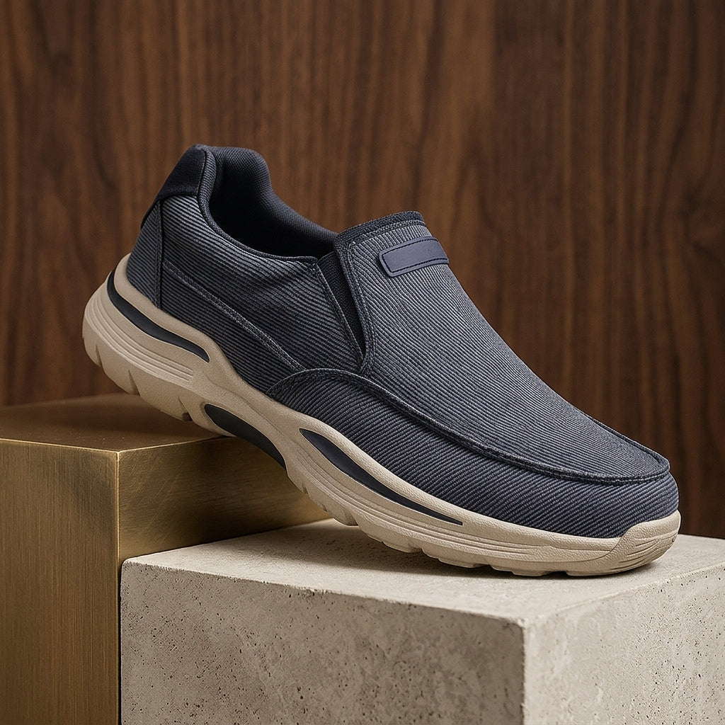 Edmund Cushioned Slip Ons - dark blue