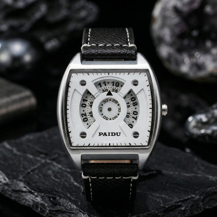 Rovigo Square Watch - Silver and White