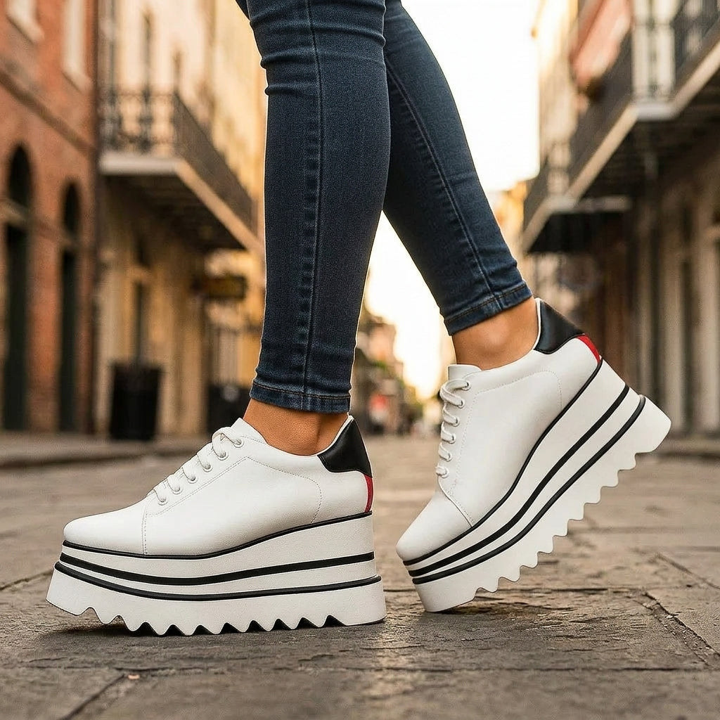 SYLVIE RISE PLATFORMS - White
