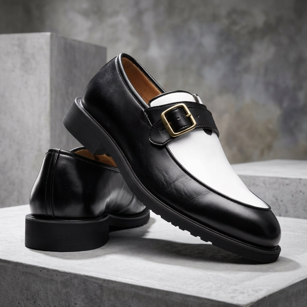 Valenno Leather Monk Straps