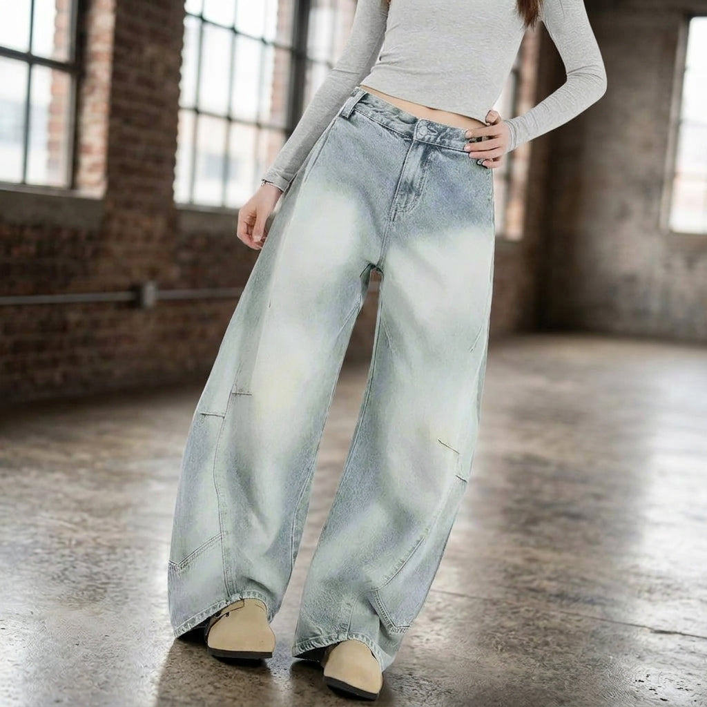 BRONX BARREL-CUT DENIMS