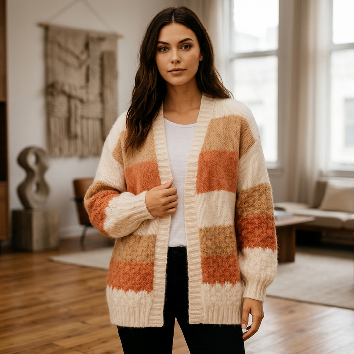 Annelise Knitted Cardigan - orange