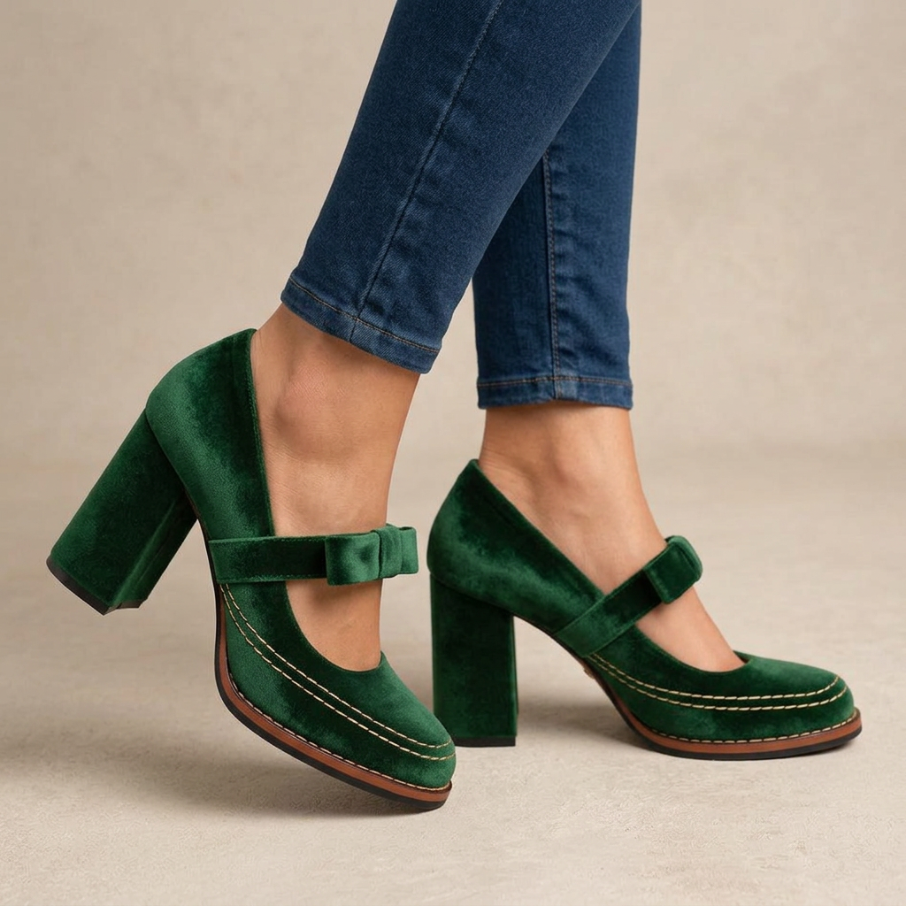 VALENTINA VELVET HEELS