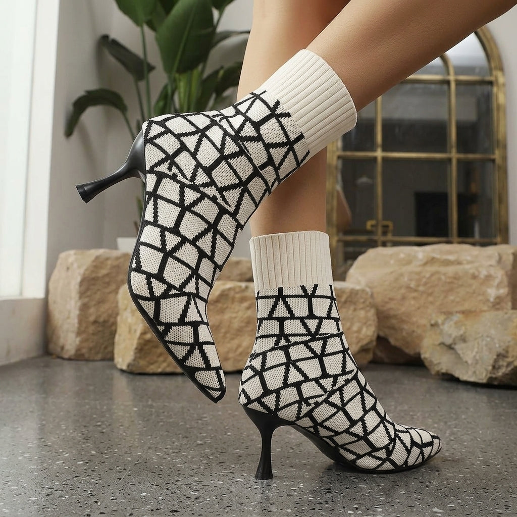 Aria High-Heel Knitted Boots