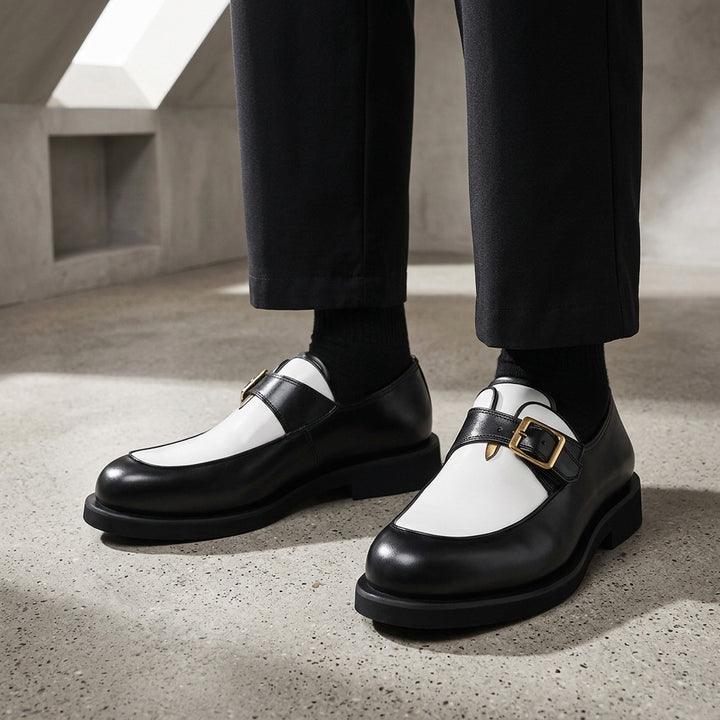 Valenno Leather Monk Straps