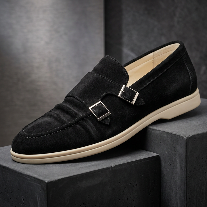 Riccardo Santoro Suede Loafers - Black