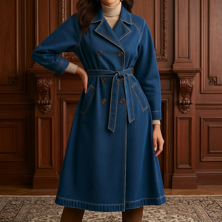 Amara Denim Trench Coat
