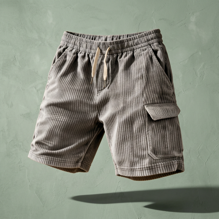 HERMOSA CORDUROY SHORTS - Grey