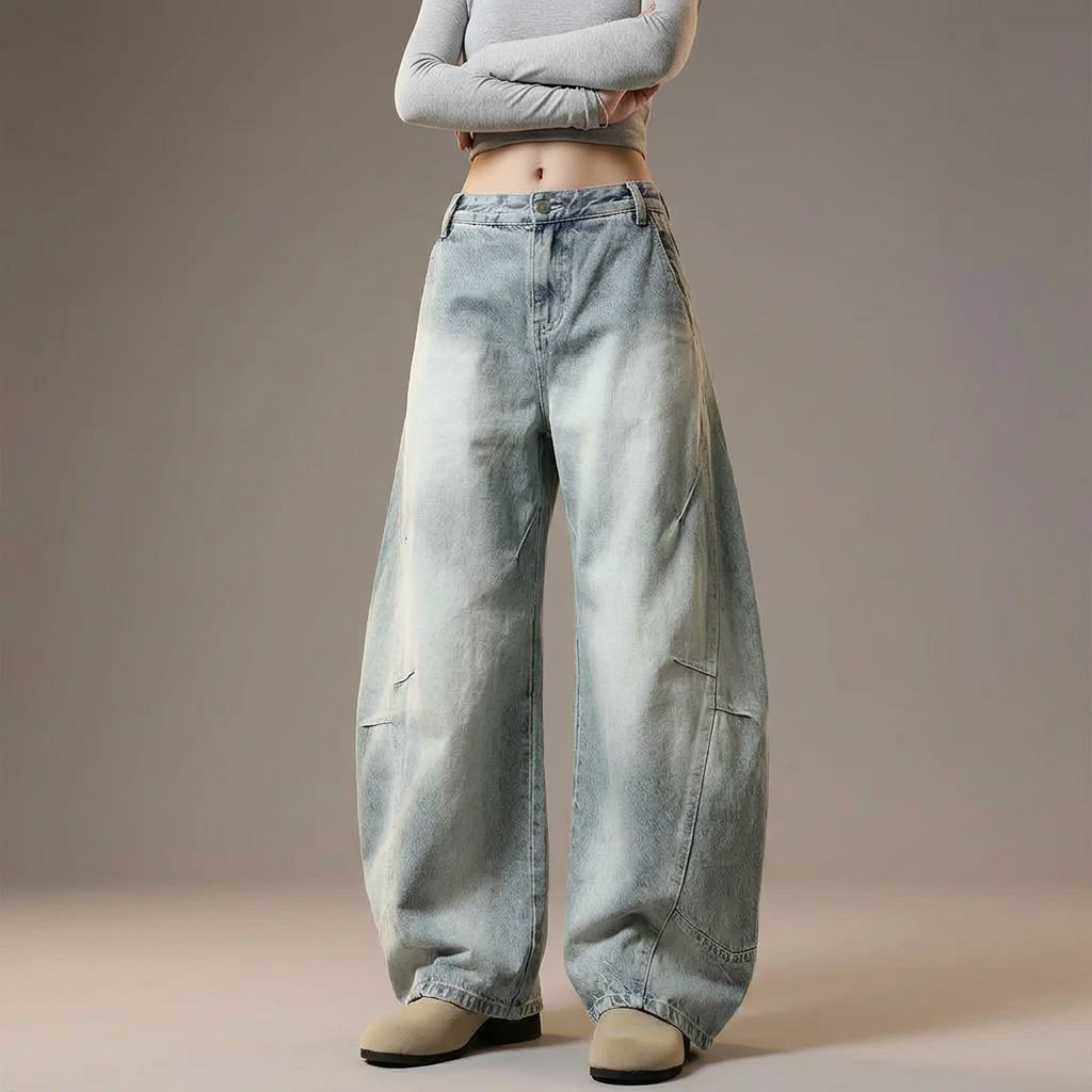 BRONX BARREL-CUT DENIMS