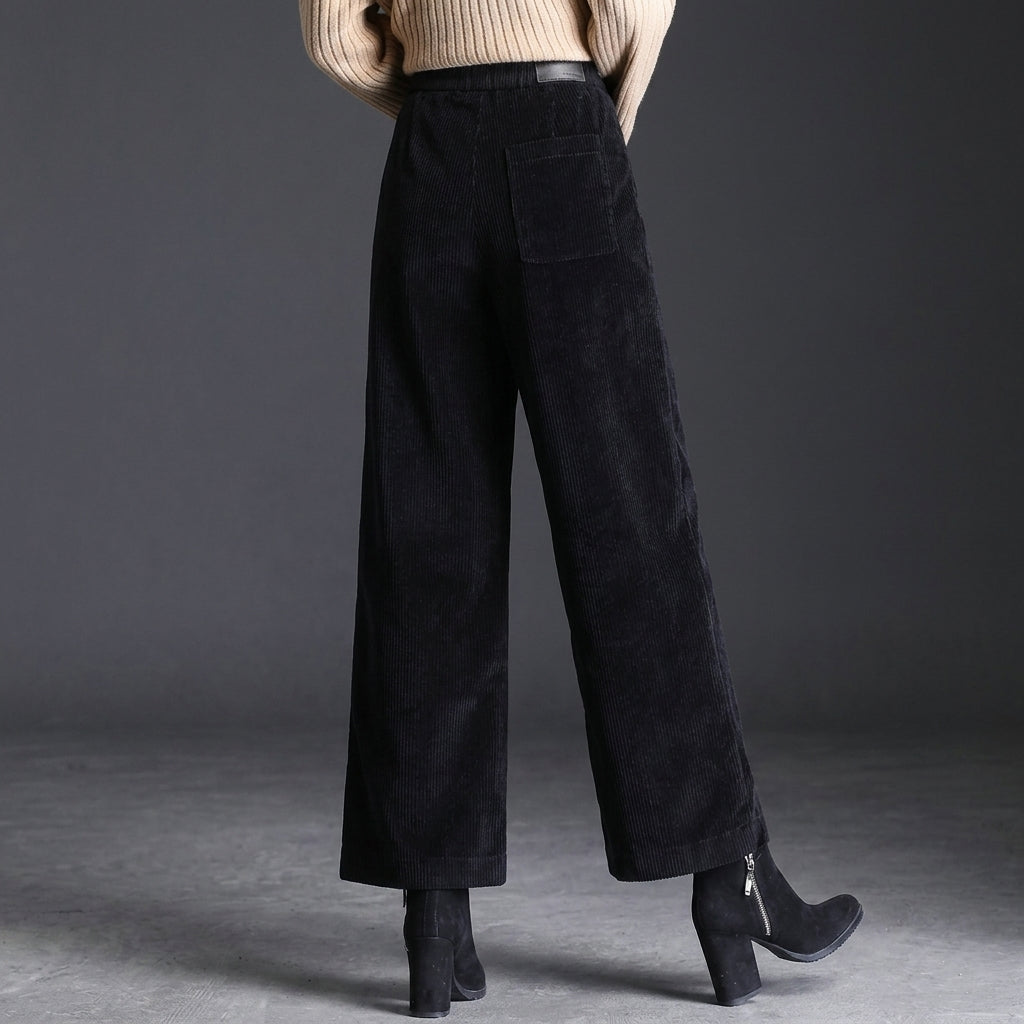 ASHFORD FLARE CORDUROYS - black