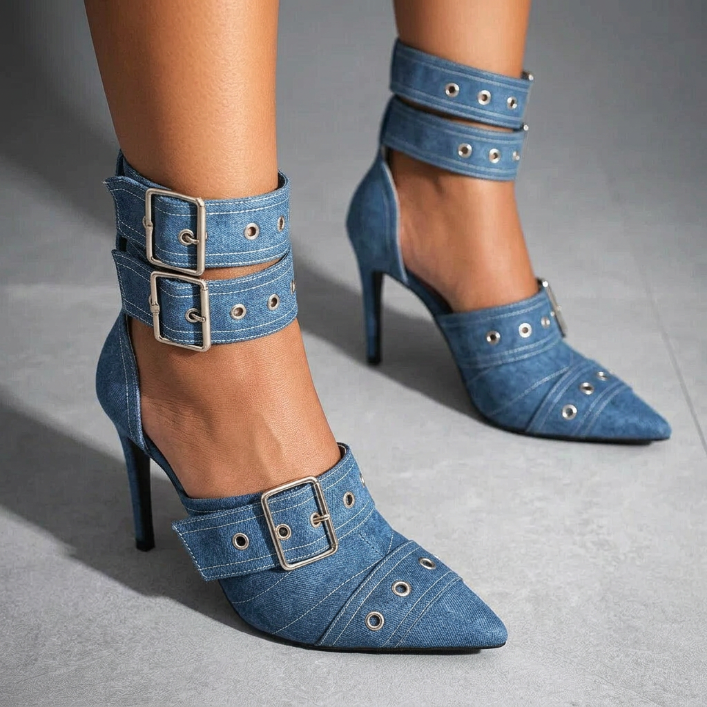 RAVYN RAE SIGNATURE HEELS - denim