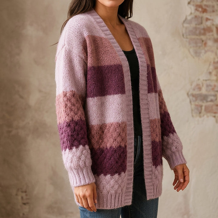 Annelise Knitted Cardigan - Purple