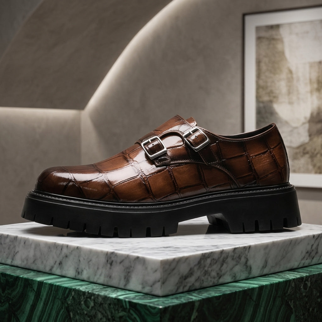 Torino Genuine Leather Derbies - Brown