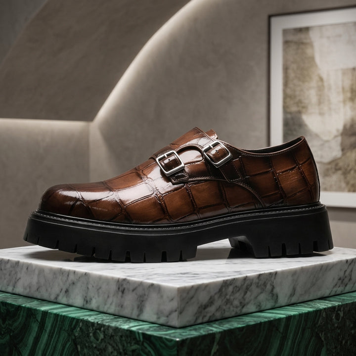 Torino Genuine Leather Derbies - Brown