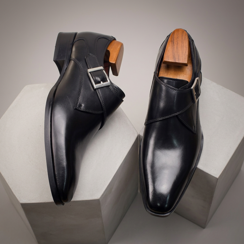 SANTORO LEATHER MONK STRAP