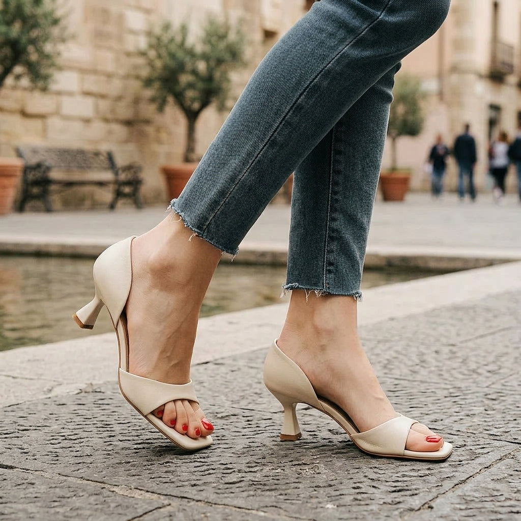 MELANIE GRACE HEELS - Beige