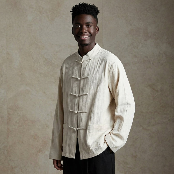 YORK LINEN LONGSLEEVE - Khaki