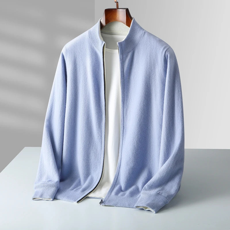 CARMANO CASHMERE CARDIGAN - sky blue