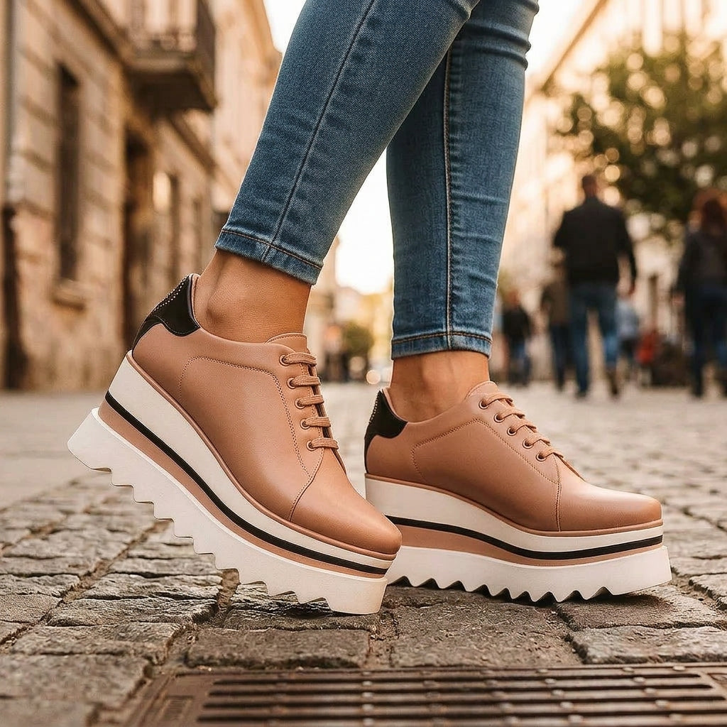 SYLVIE RISE PLATFORMS - tan