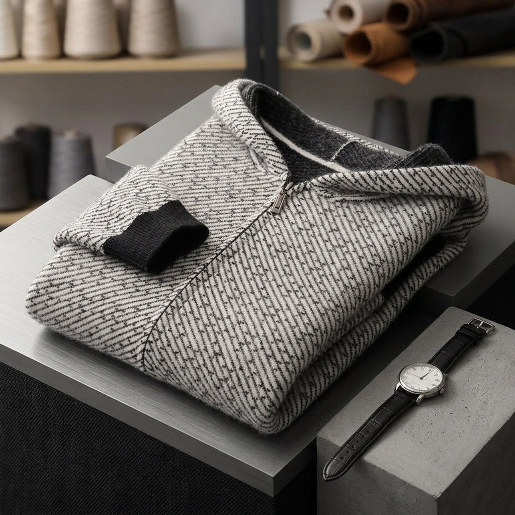 Lawrence Cashmere Zip Sweater